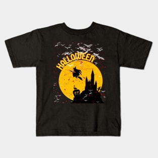 Halloween haunted castle Kids T-Shirt